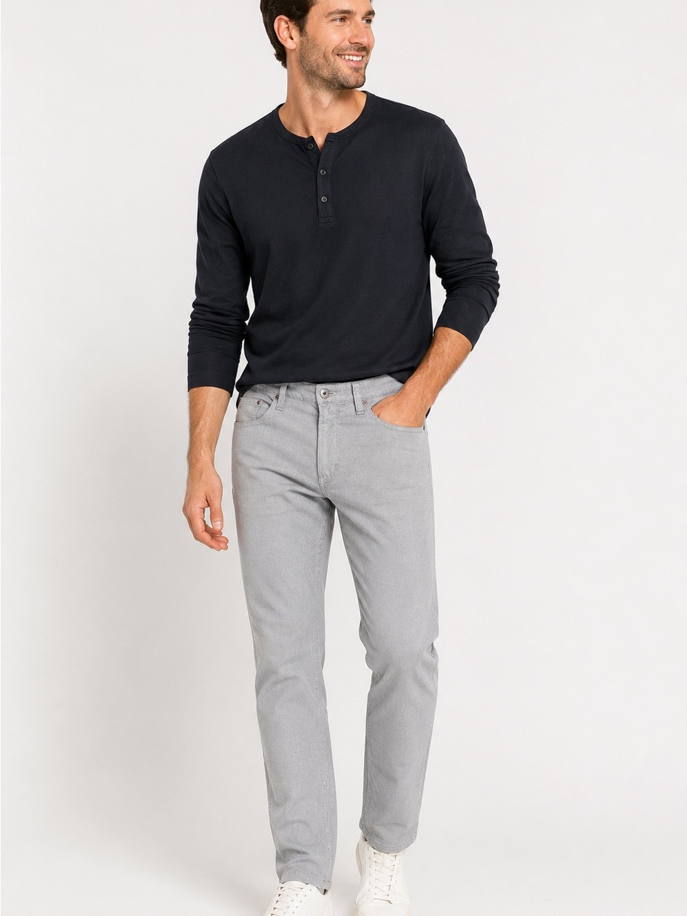 Bonobos 30x32 Gray Stretch 5-Pocket Slim Straight Pants Men’s Casual